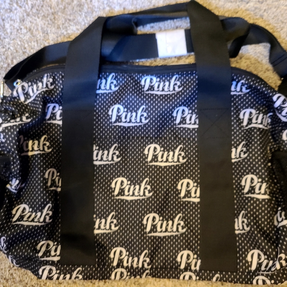 PINK Victoria's Secret script medium duffel